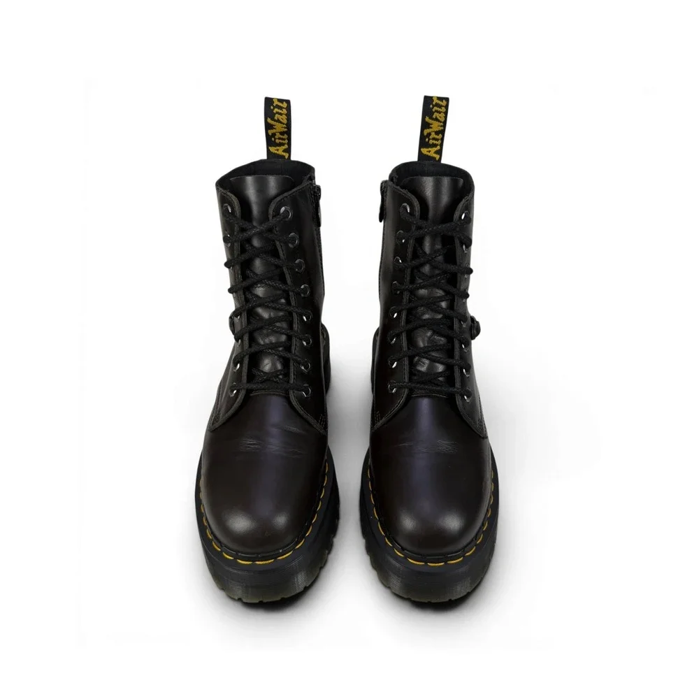 Dr. Martens Jadon Mad Max MM Boots Brown Leather Quad Platform Mens 10 UK9 EU43